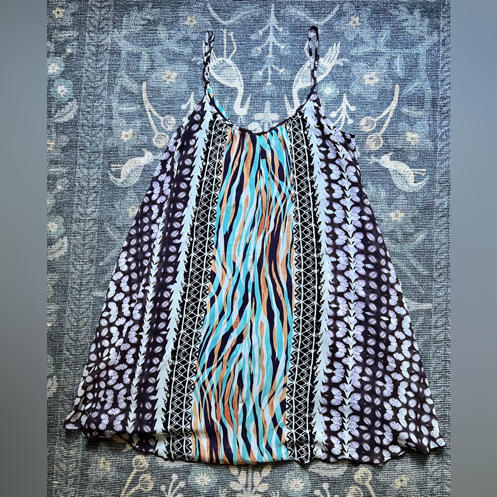 Express Mini Adjustable Spaghetti Strap Boho Mult… - image 1